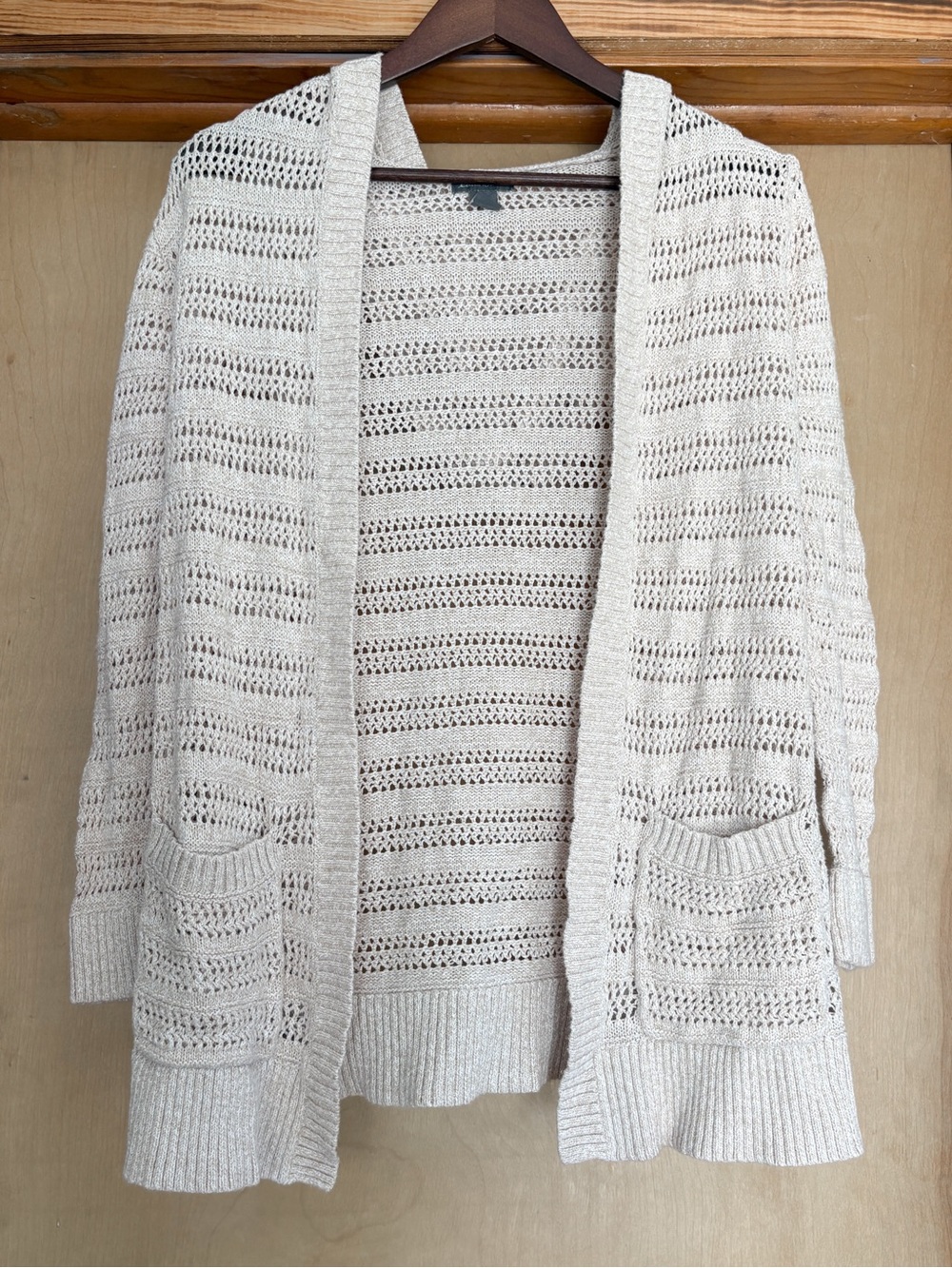 Eddie Bauer Knit Hooded Cardigan Size Small | Cotton & Linen Summer Boho